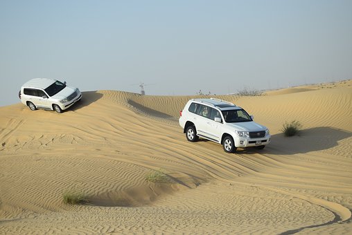Desert, Car, Sand, Natural, Travel